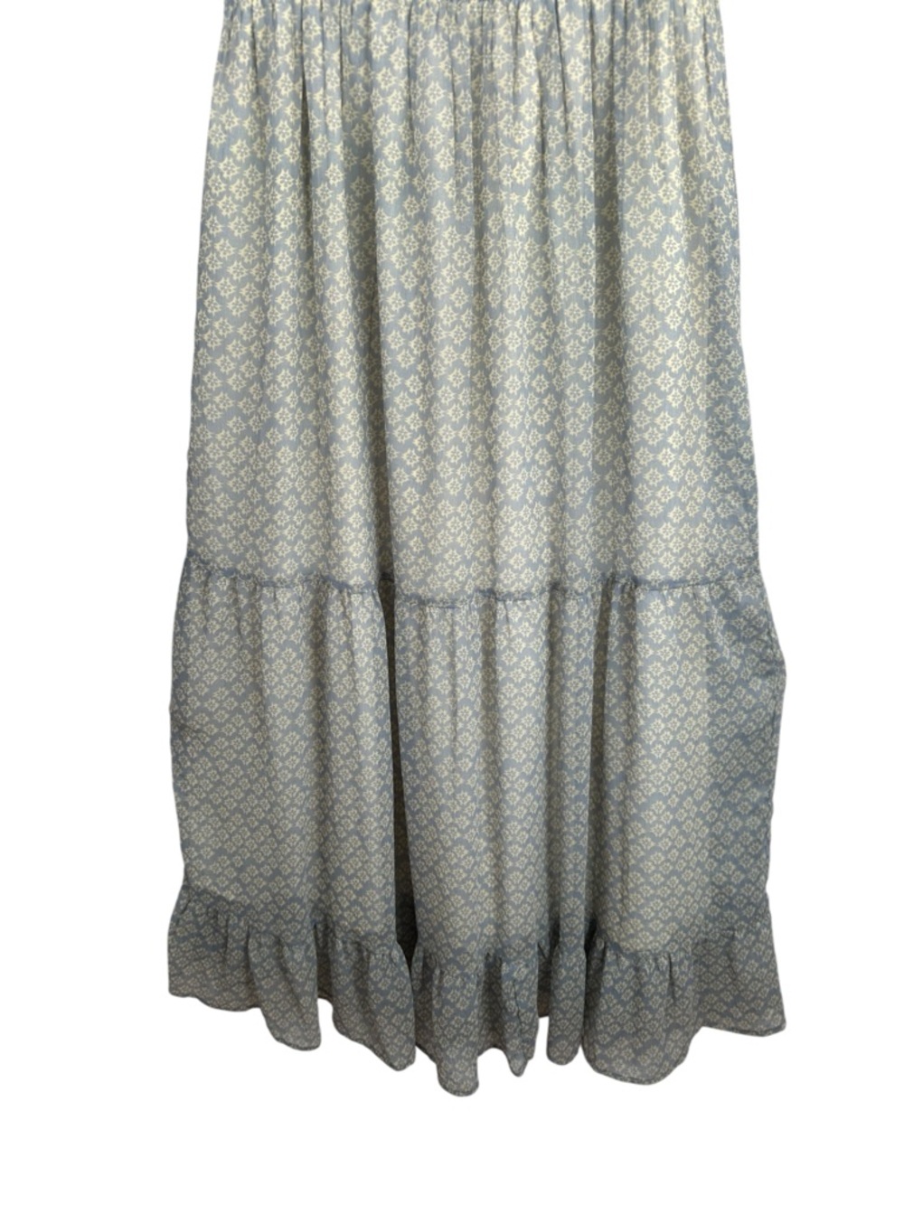 Patrons of Peace Smocked Maxi Dress M Boho Prairie New Romantic Long Sleeve - Picture 9 of 16